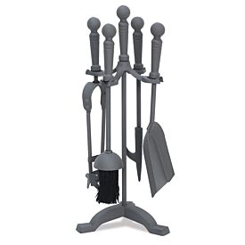 De Vielle 18in Traditional 5pc Companion Set Grey