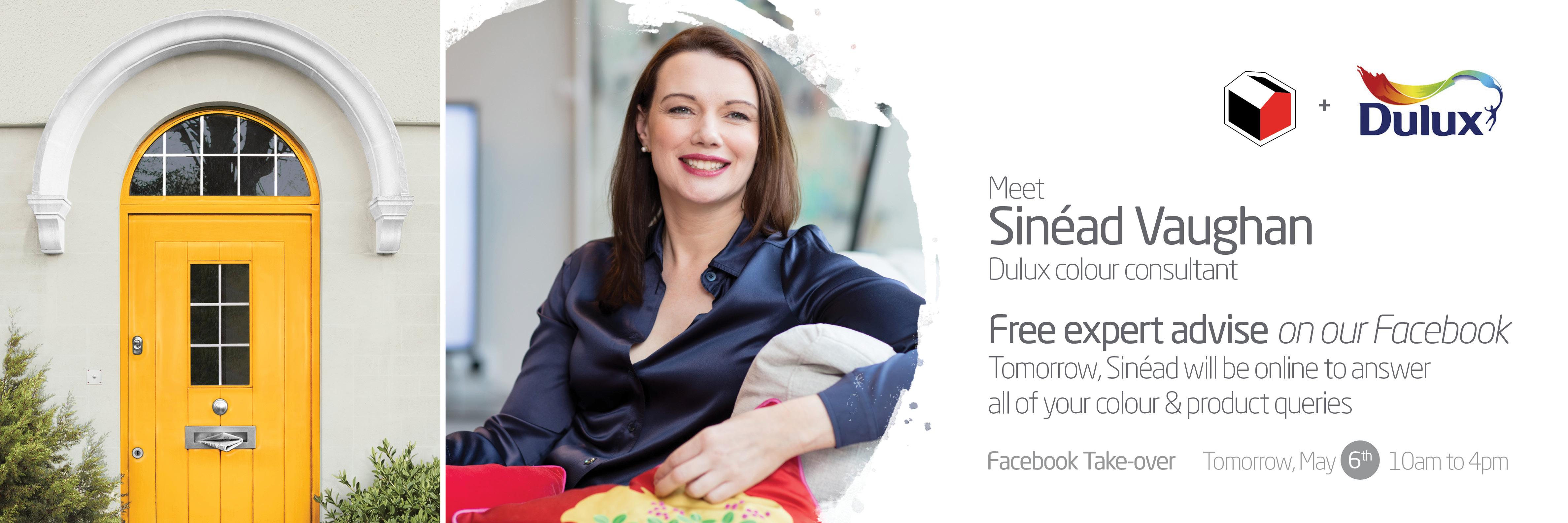 Free TJ O'Mahony Facebook Event Today 06/05/20 With Dulux Colour Consultant Sinead Vaughan.