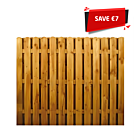 Hit & Miss Fence Panel – Round Top 6x5 (1.8m x 1.5m)