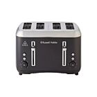Russell Hobbs Addison Matte Blk 4 Sl Toaster