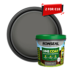 Ronseal One Coat Shed & Fence Charcoal Grey 5L