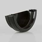 Kalsi Half-Round Black External Gutter Stopend