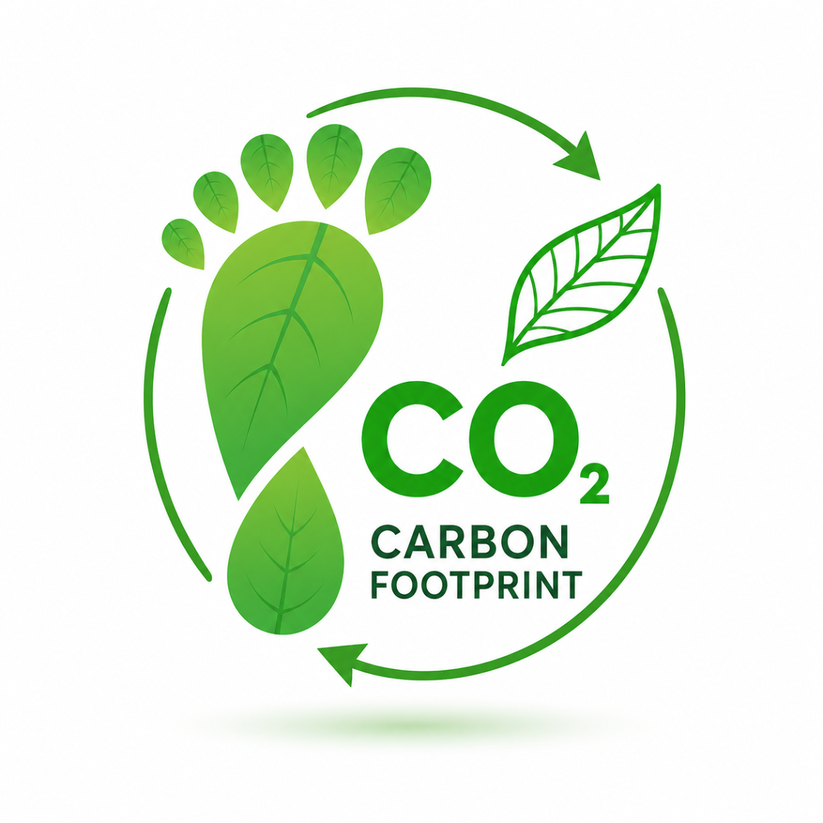 Carbon footprint and environmental impact illustration